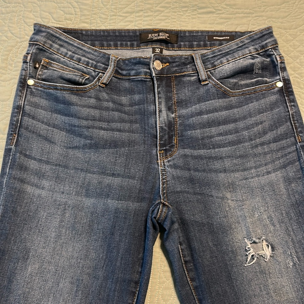 Judy Blue Straight Fit Stretch Straight Leg Jean, 32